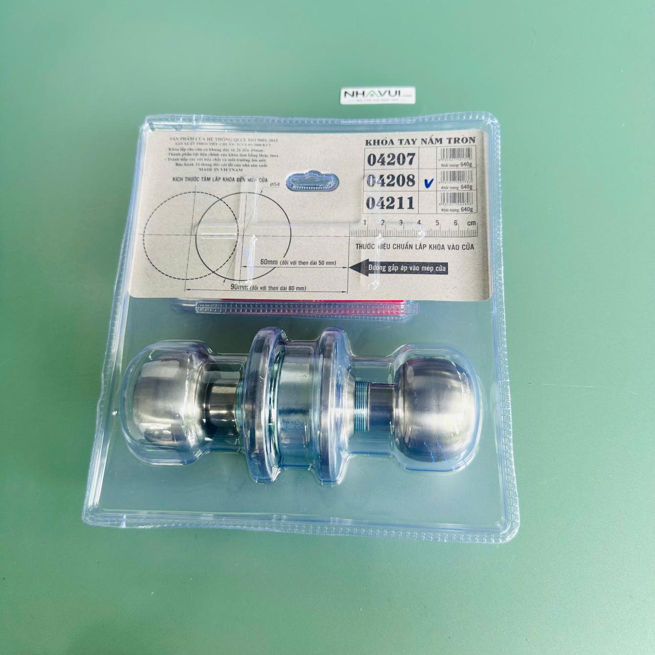 Khóa tay nắm tròn Việt Tiệp 04208