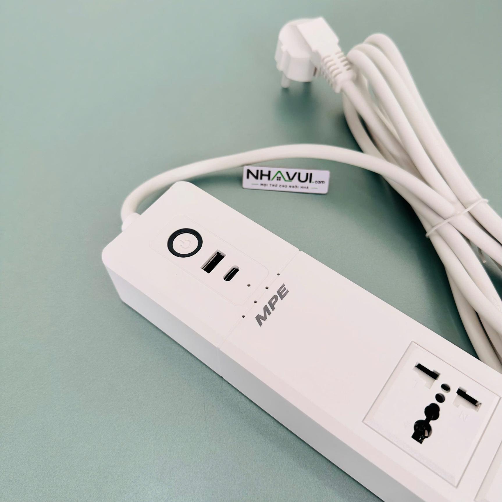 Ổ cắm di động thông minh MPE SPS2 4 ổ tích hợp USB Type A và Type C
