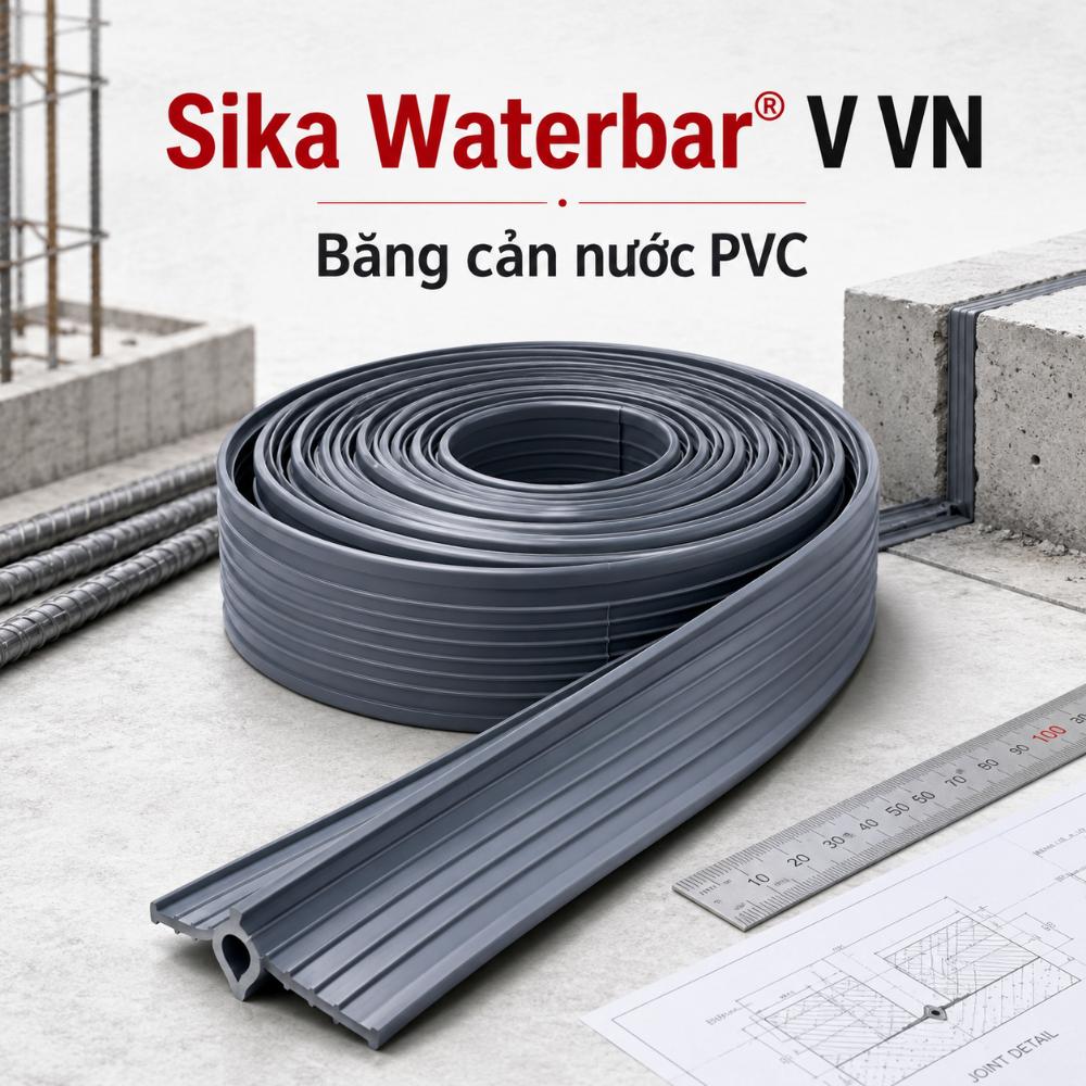 Băng cản nước Sika Sika Waterbar® V VN dùng cho mạch ngừng bê tông