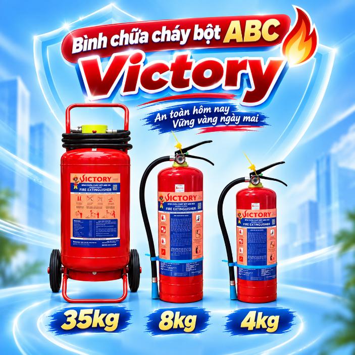 Bình chữa cháy bột ABC Victory 4kg – 8kg – 35kg