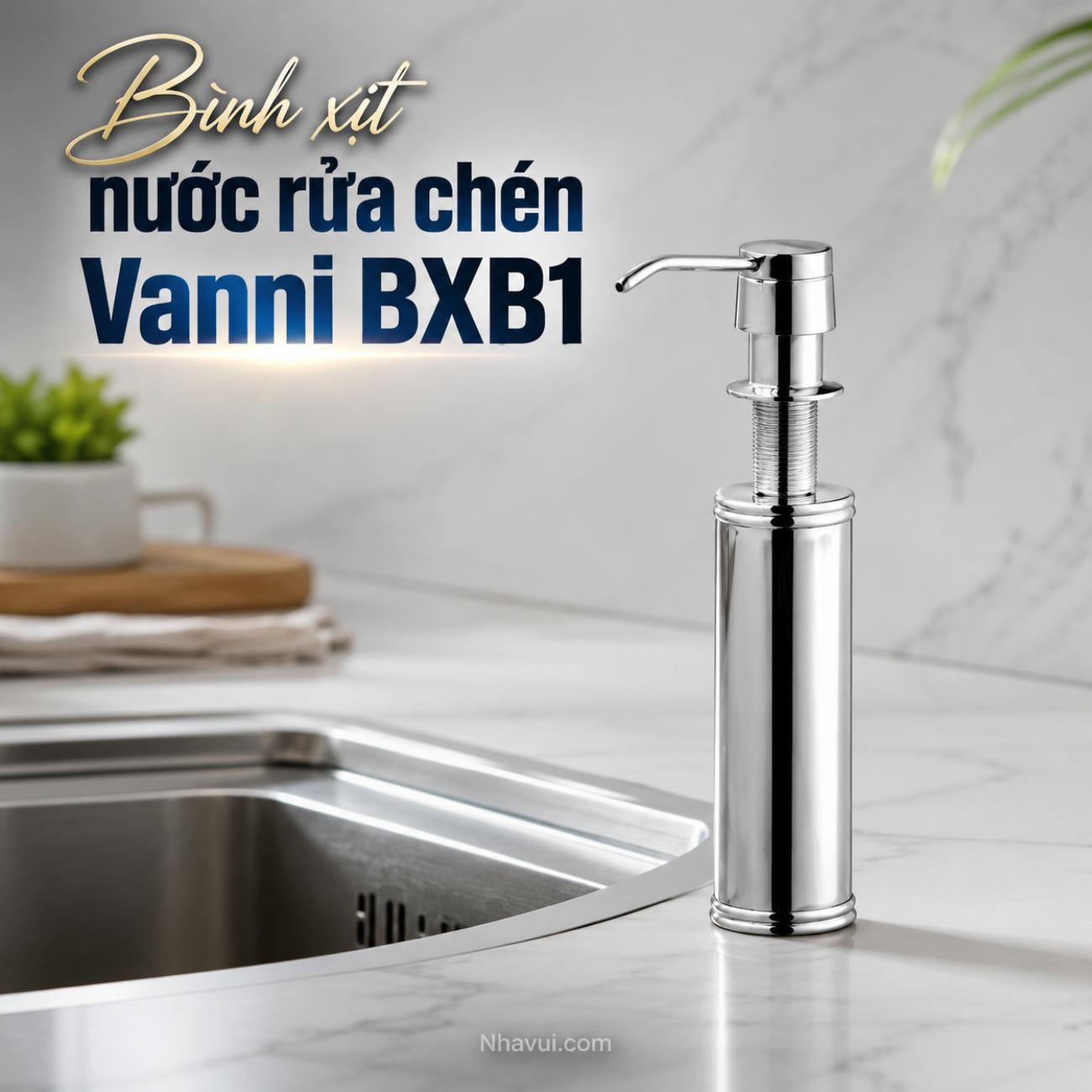 Bình xịt nước rửa chén Vanni BXB1 inox 304 âm chậu