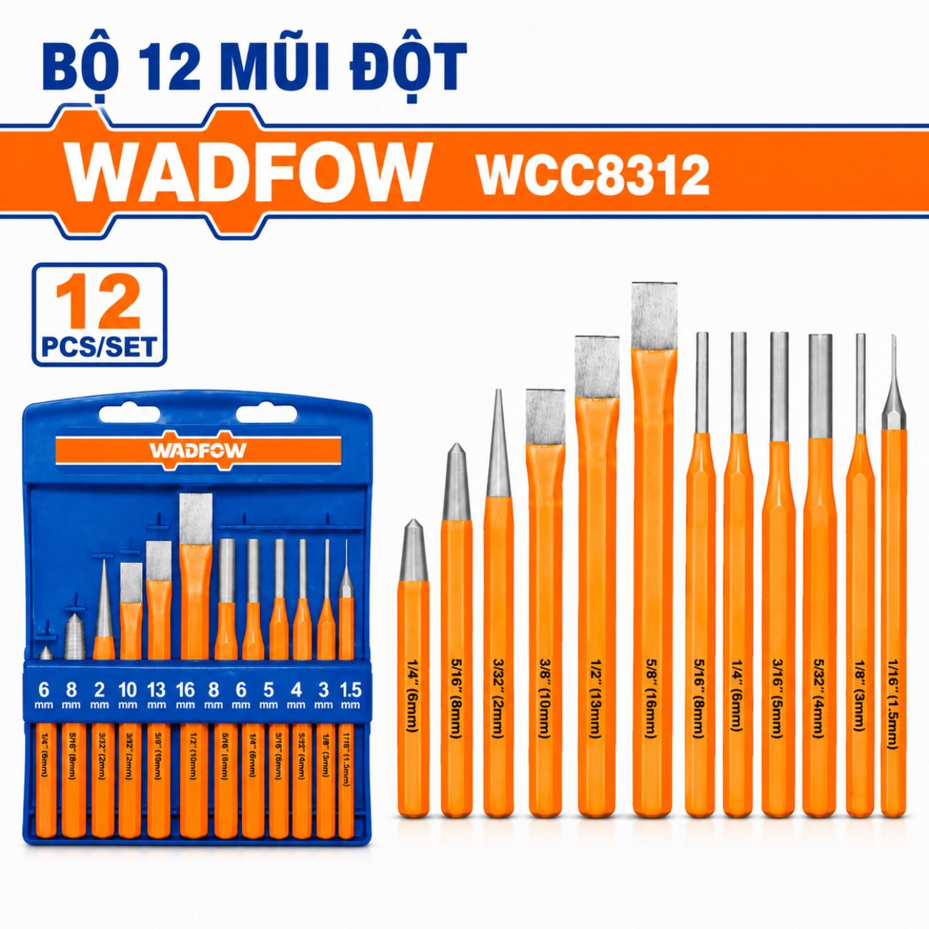 Bộ 12 mũi đột Wadfow WCC8312