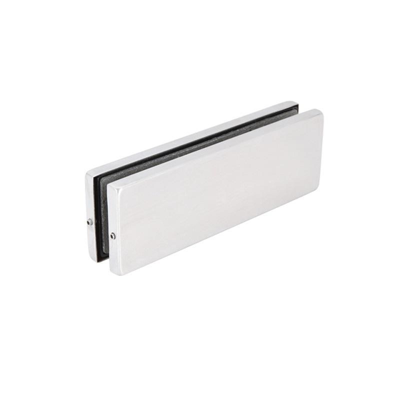 Bộ kẹp kính inox mờ Häfele 981.50 (kẹp trên, kẹp dưới, khóa kẹp chân)