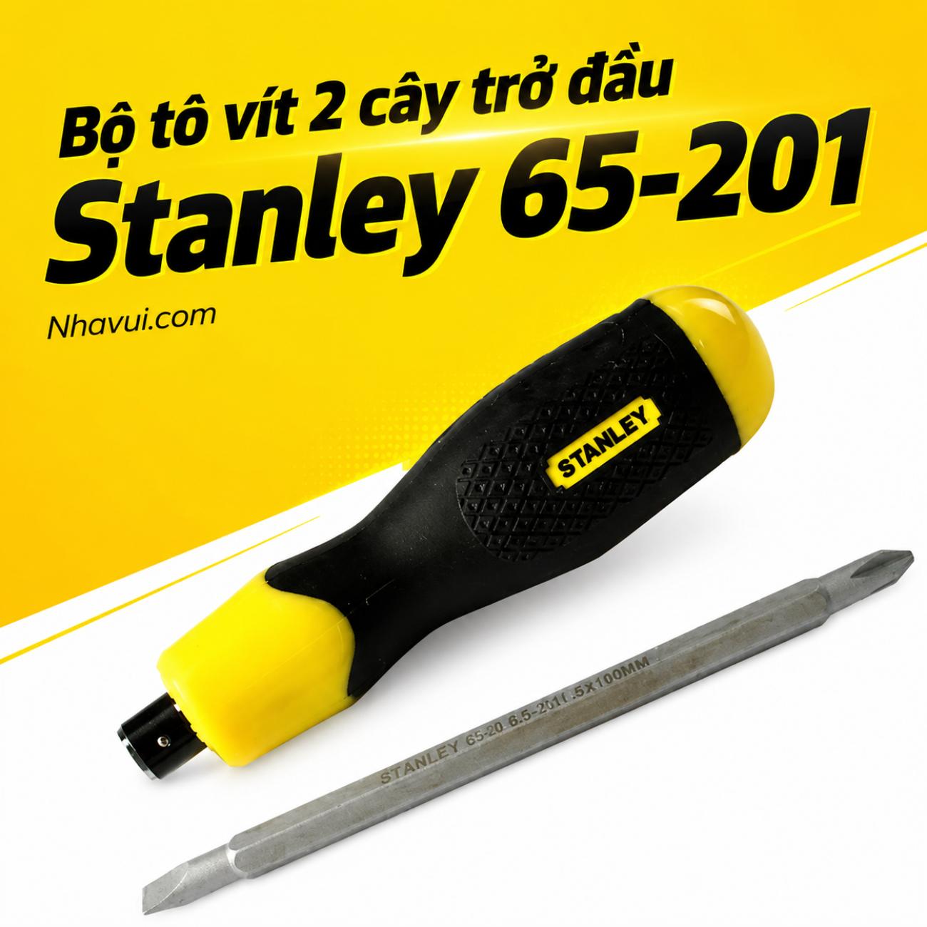Bộ tua vít trở đầu 2 chi tiết Stanley 65-201