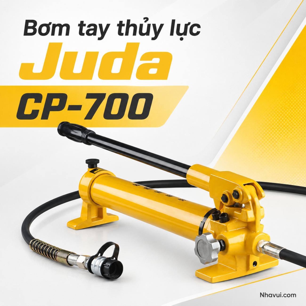 Bơm tay thủy lực Juda CP-700 áp suất 700 bar bình dầu 0,9 lít