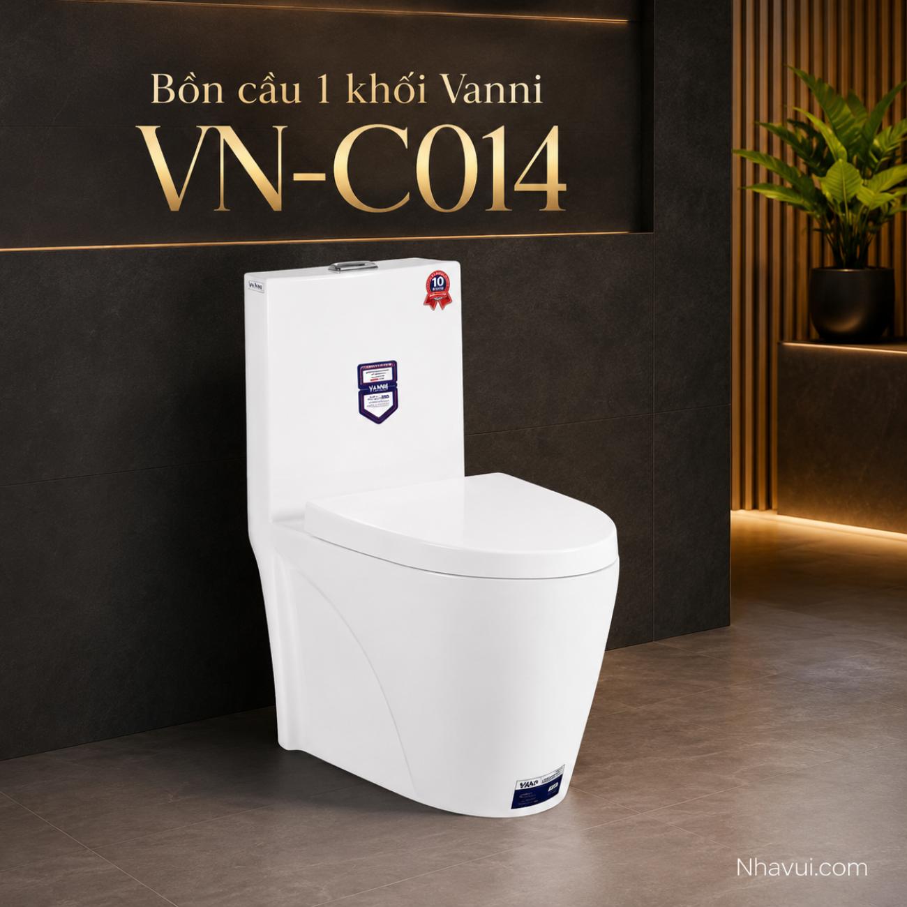 Bồn cầu 1 khối Vanni VN-C014 780x380x795mm tâm xả 300/400mm