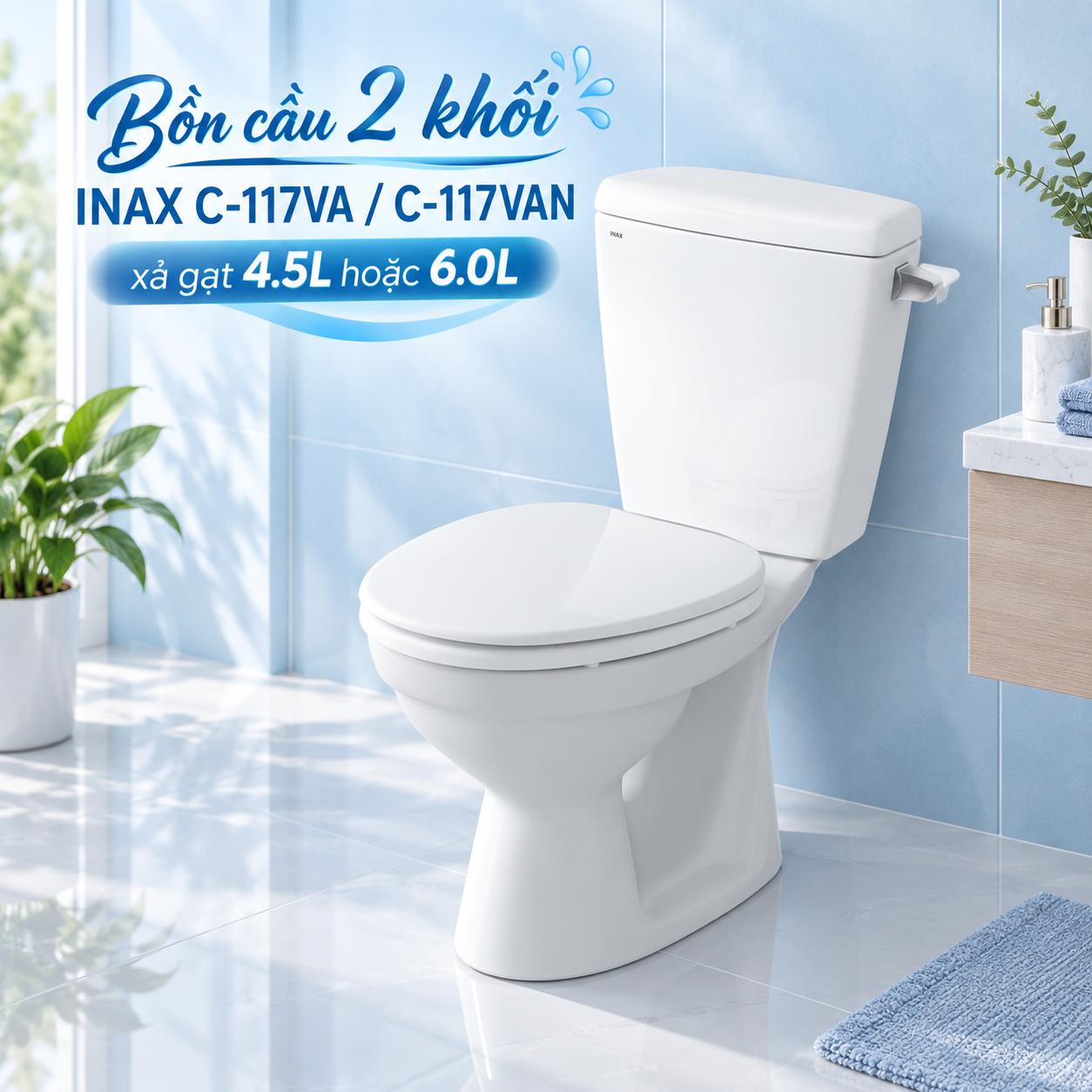 Bồn cầu 2 khối INAX C-117VA / C-117VAN