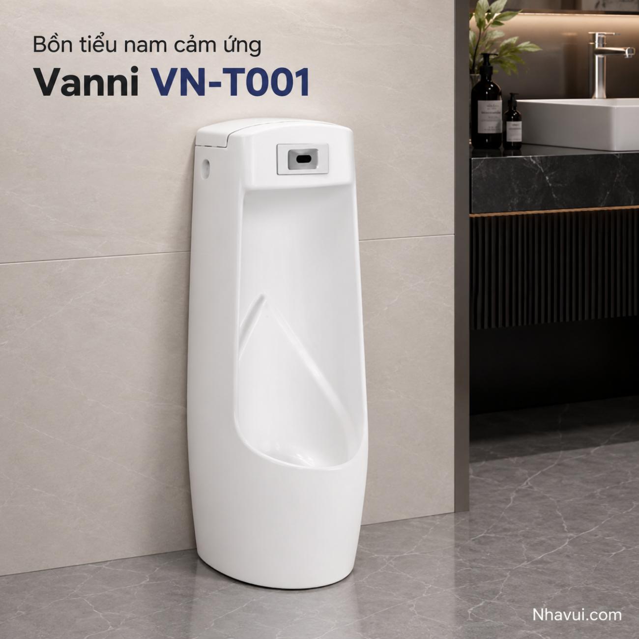 Bồn tiểu nam cảm ứng Vanni VN-T001 kích thước 460 x 325 x 980mm