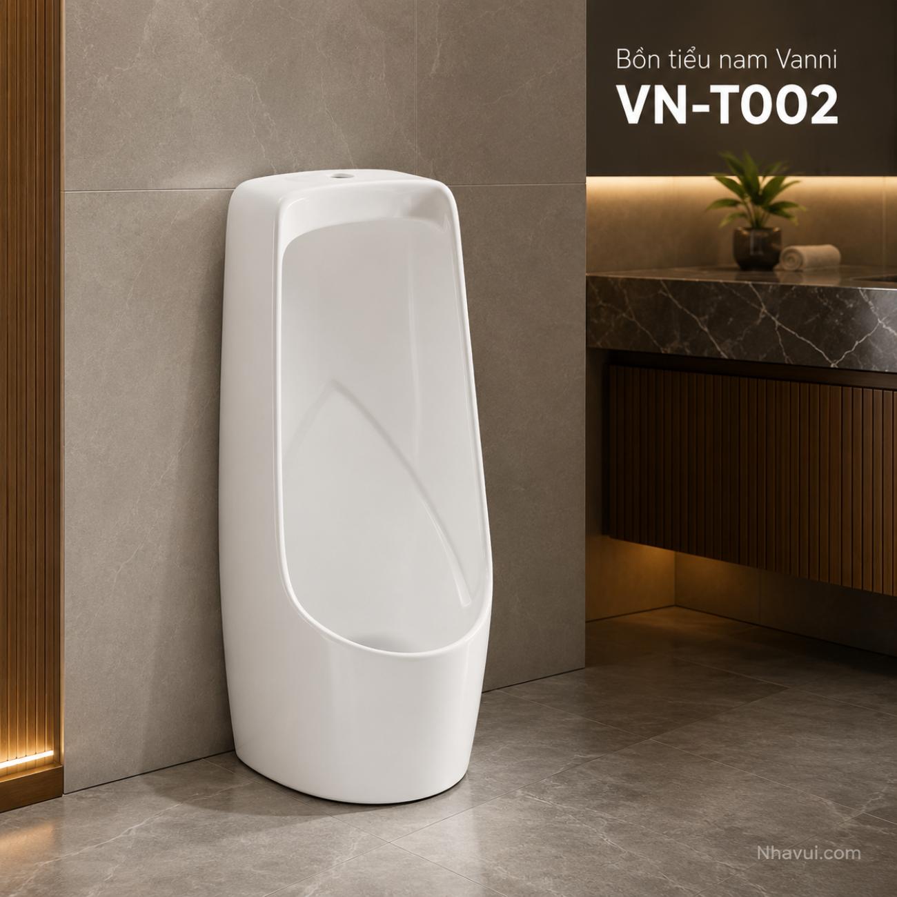 Bồn tiểu nam đặt sàn Vanni VN-T002 kích thước 460 x 325 x 980mm