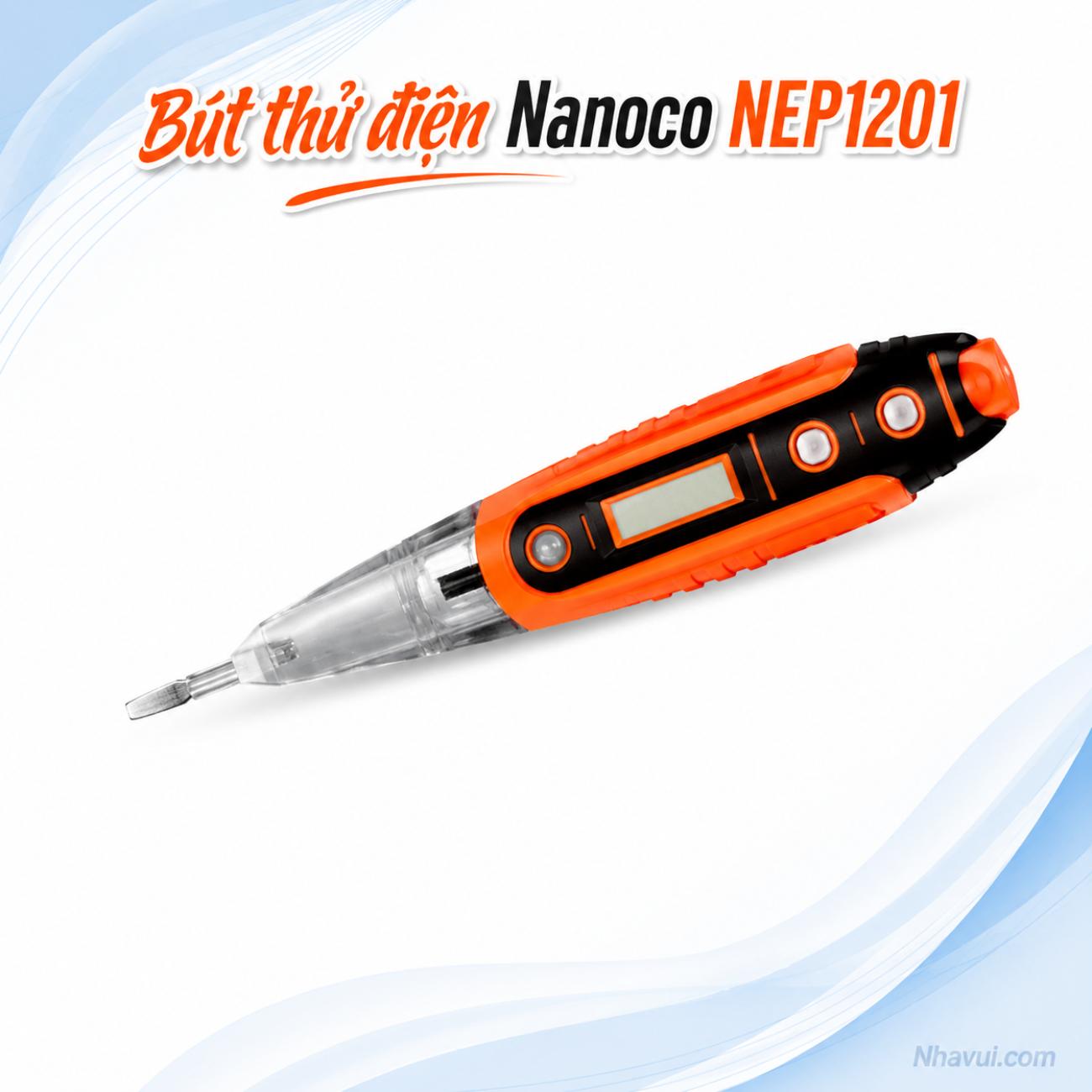 Bút thử điện Nanoco NEP1201 đa năng có màn hình LCD