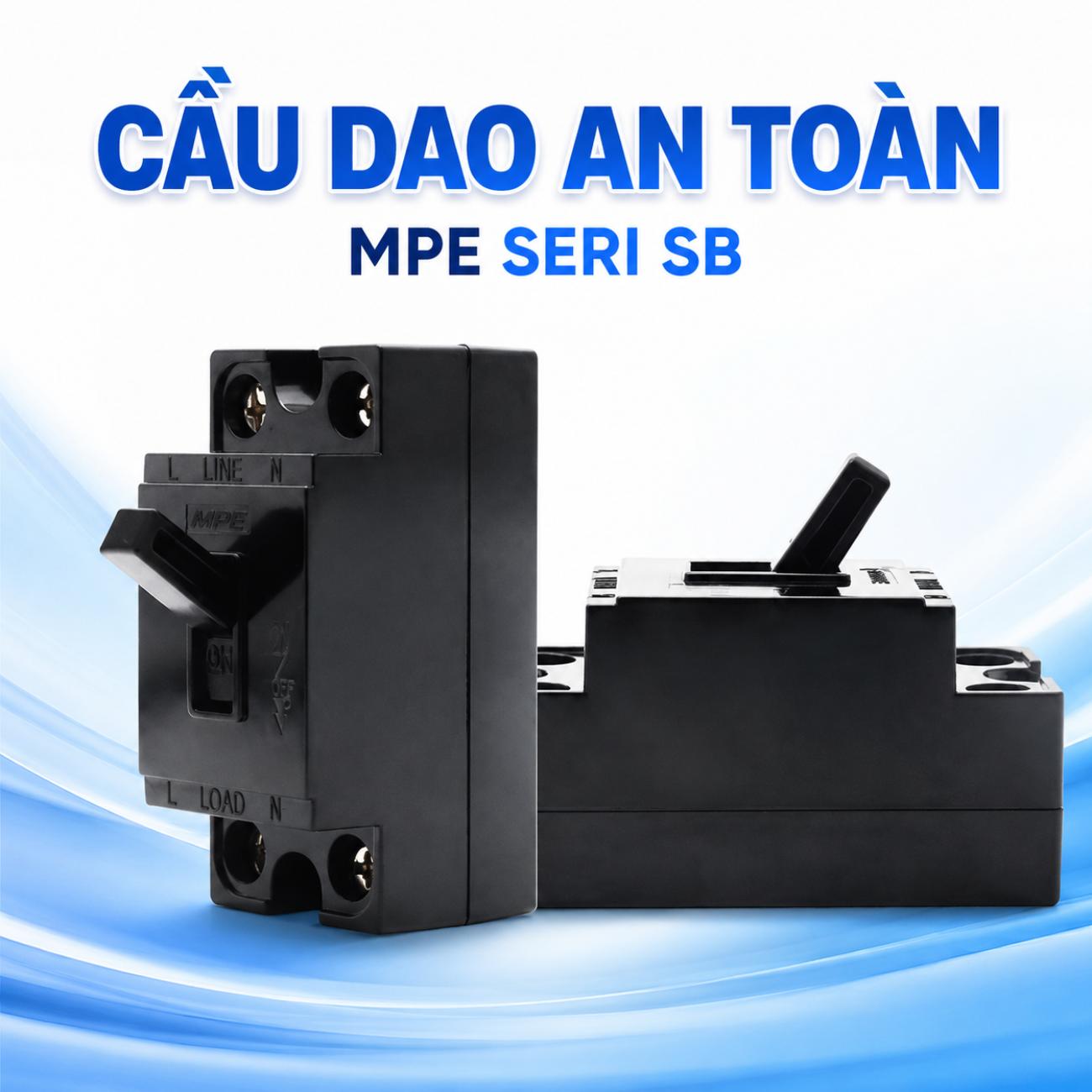 Cầu dao an toàn MPE Seri SB 2P 10A–40A