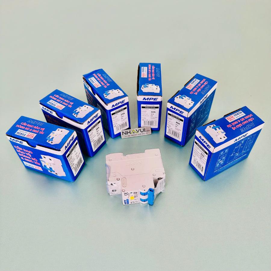 Cầu dao bảo vệ dòng rò & quá tải RCBO2 MPE 2P  6kA RCBO2-30/216, RCBO2-30/220, RCBO2-30/225, RCBO2-30/232, RCBO2-30/240, RCBO2-30/263