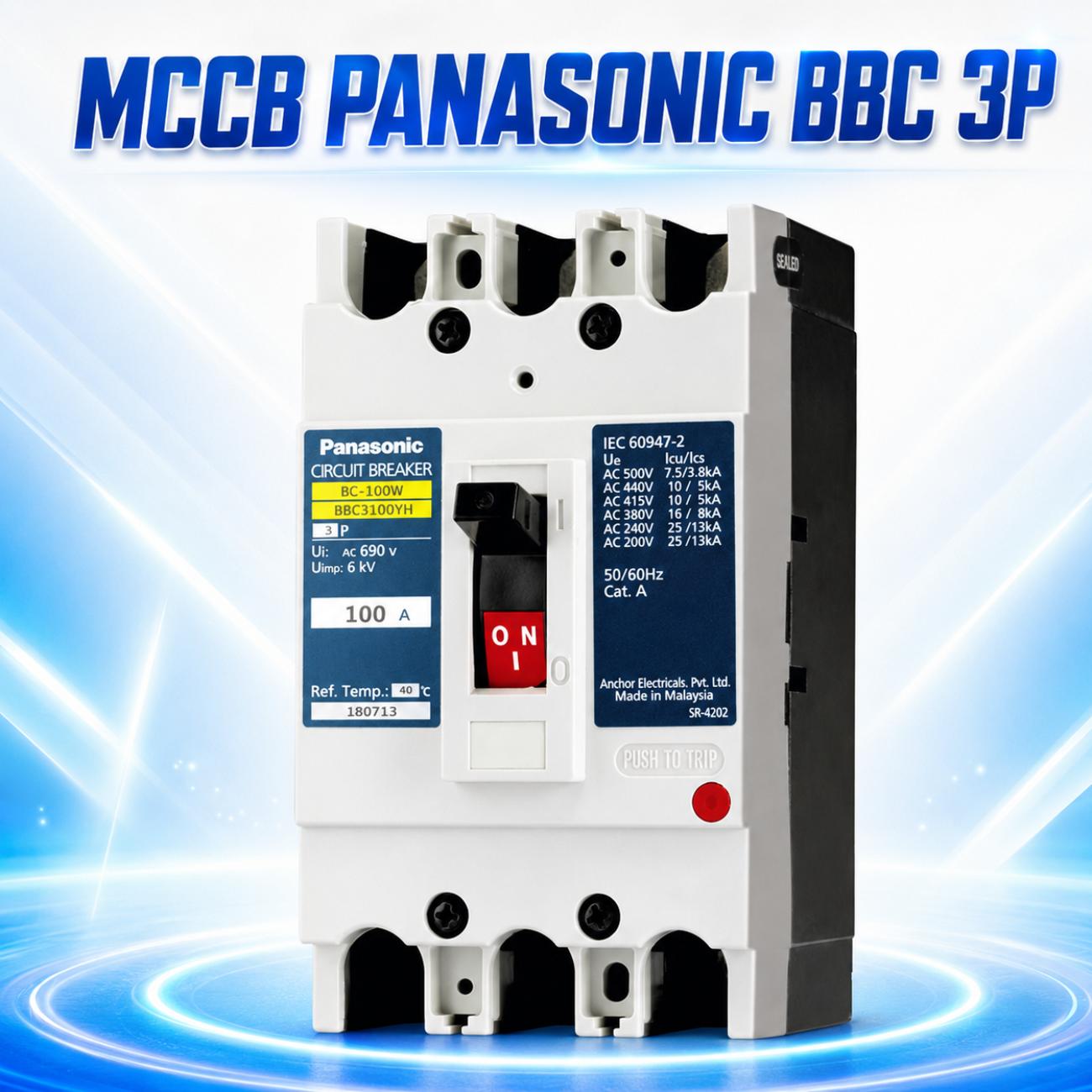 Cầu dao đóng ngắt mạch điện MCCB Panasonic BBC 3P 600A–800A dòng cắt 36kA