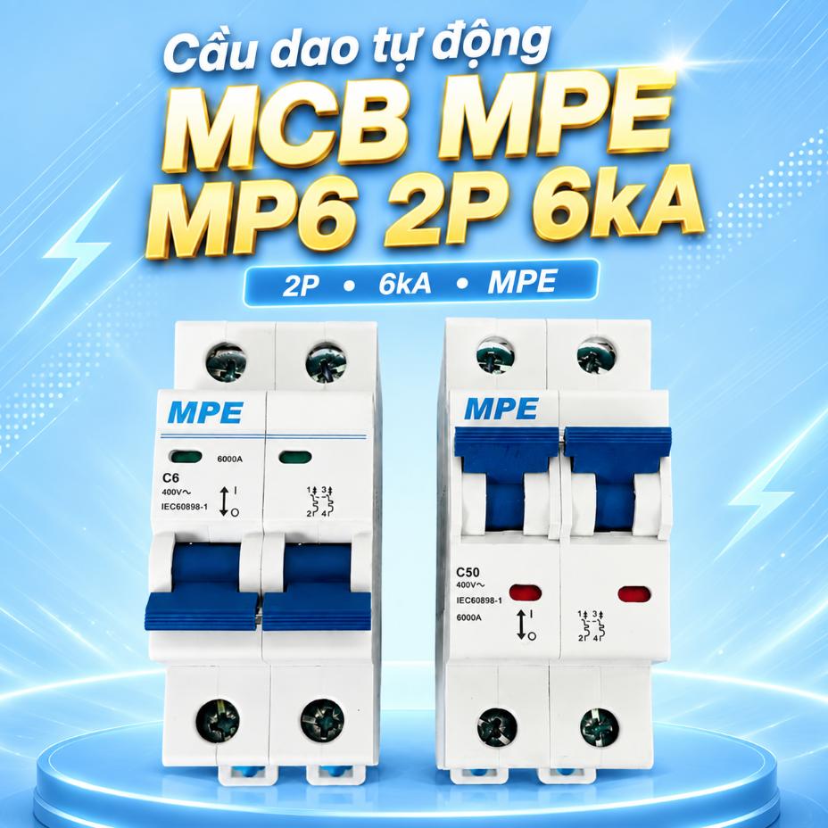 Cầu dao tự động MCB MPE MP6 2P 6kA