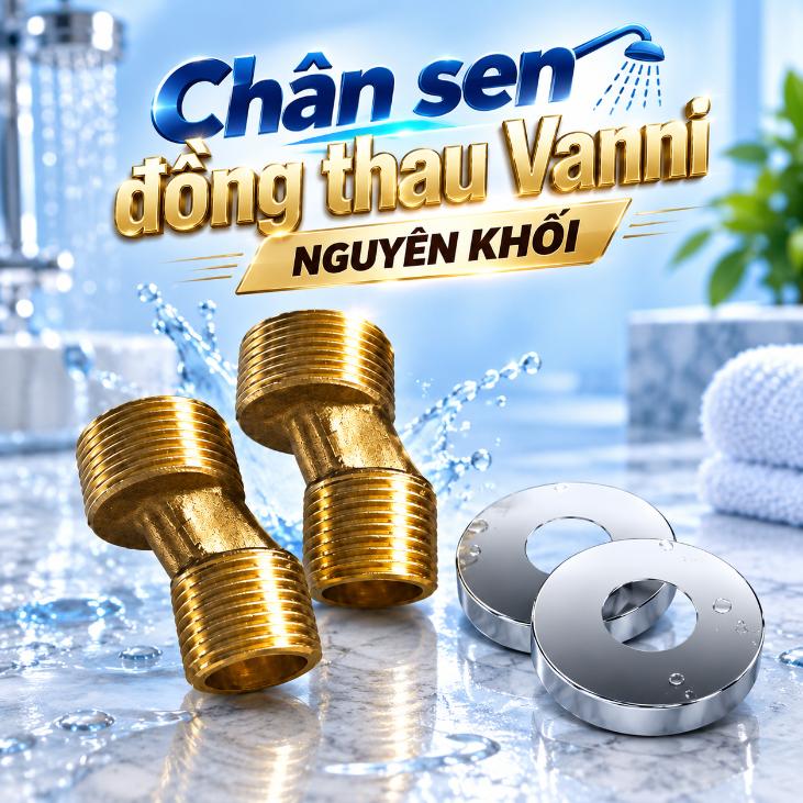 Chân sen đồng thau Vanni nguyên khối