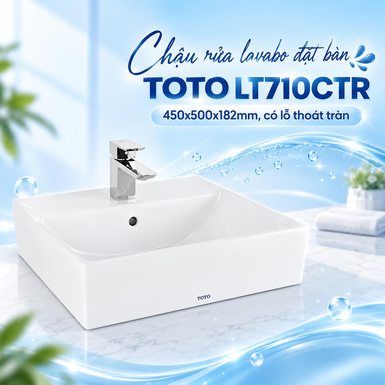 Chậu rửa lavabo đặt bàn TOTO LT710CTR