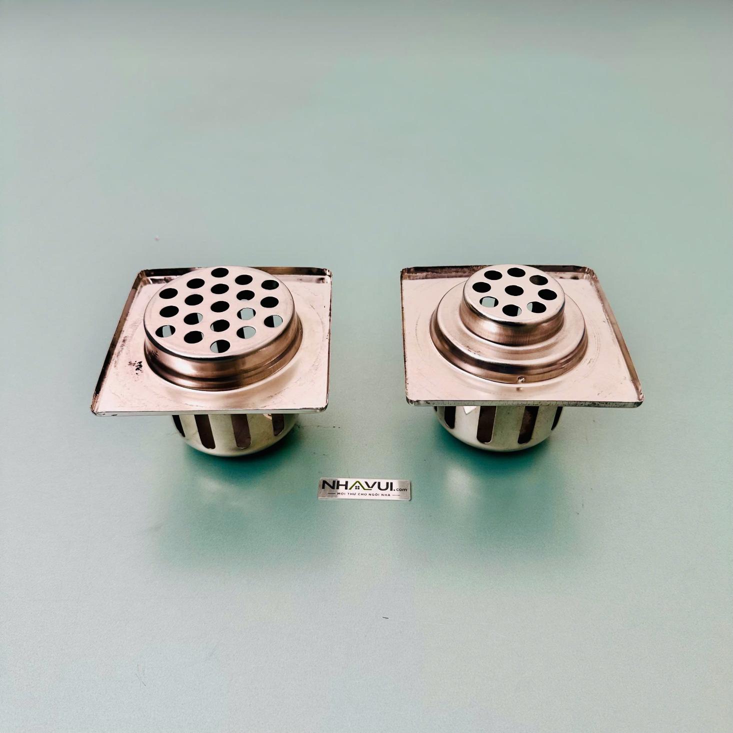 Chụp bảo vệ ống xả Vanni Quả Cầu 03 inox 304 mặt 12×12 cm