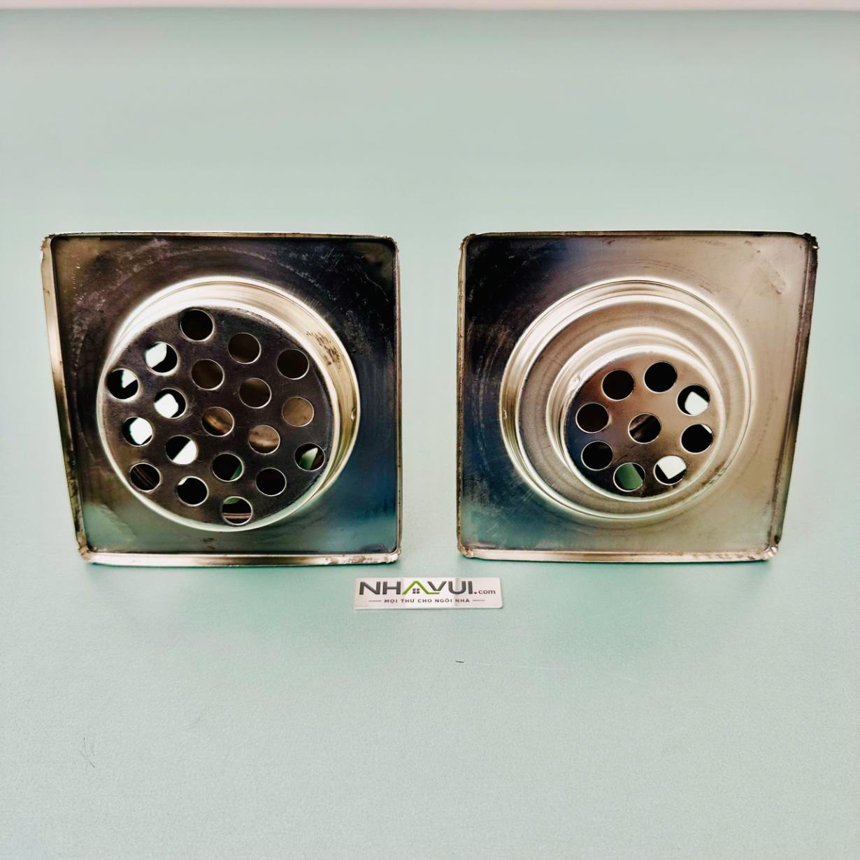 Chụp bảo vệ ống xả Vanni Quả Cầu 03 inox 304 mặt 12×12 cm