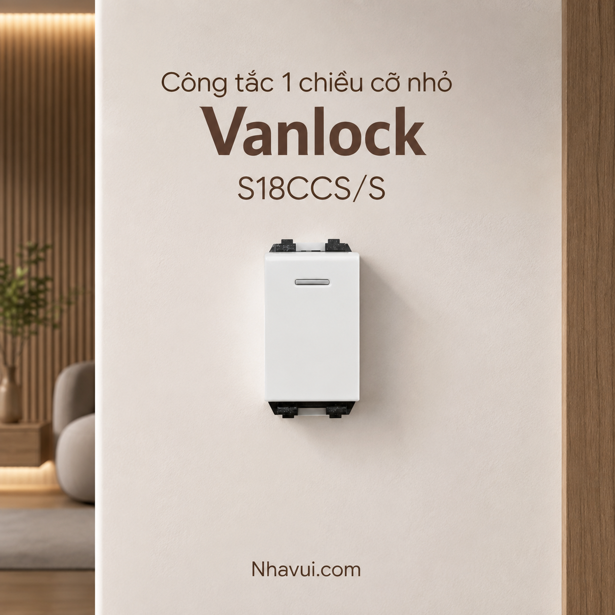 Công tắc 1 chiều cỡ nhỏ Sino S18CCS/S