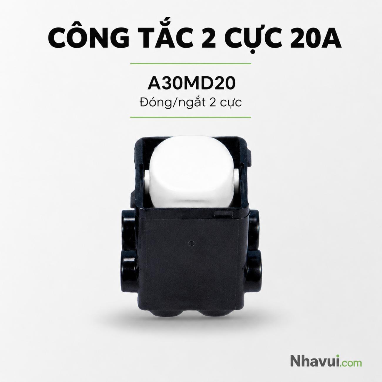 Công tắc 2 cực 20A MPE A30MD20