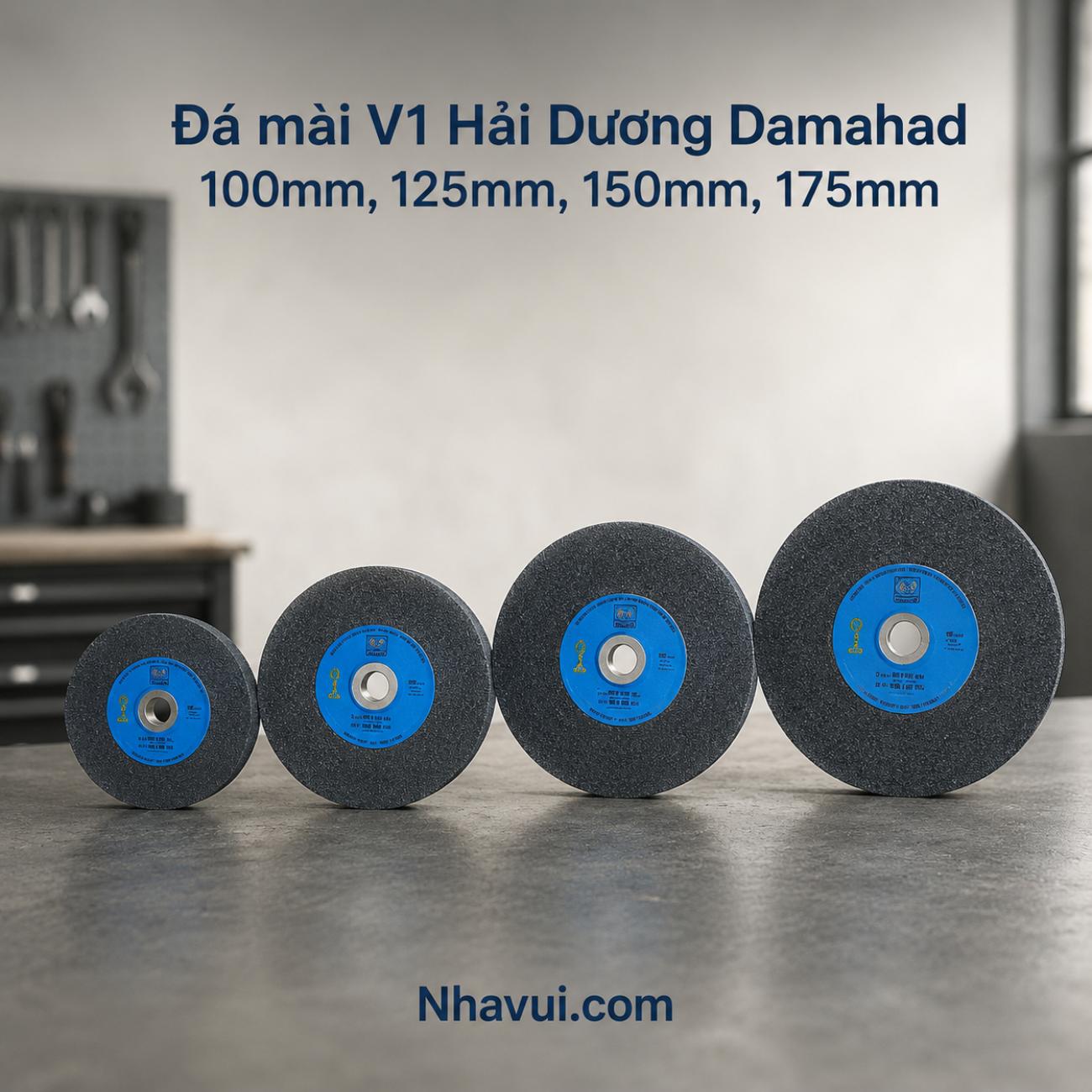 Đá mài V1 Hải Dương Damahad 100mm, 125mm, 150mm, 175mm