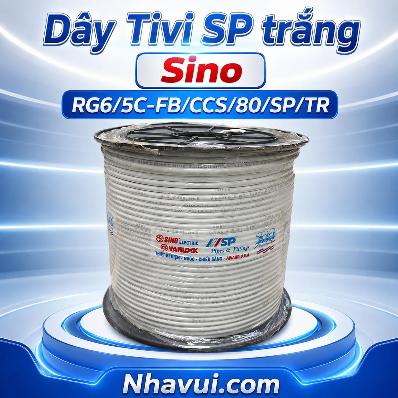 Dây cáp Tivi SP RG6/5C-FB/CCS/80