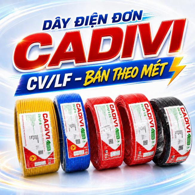 Dây điện đơn CADIVI CV/LF – Mét