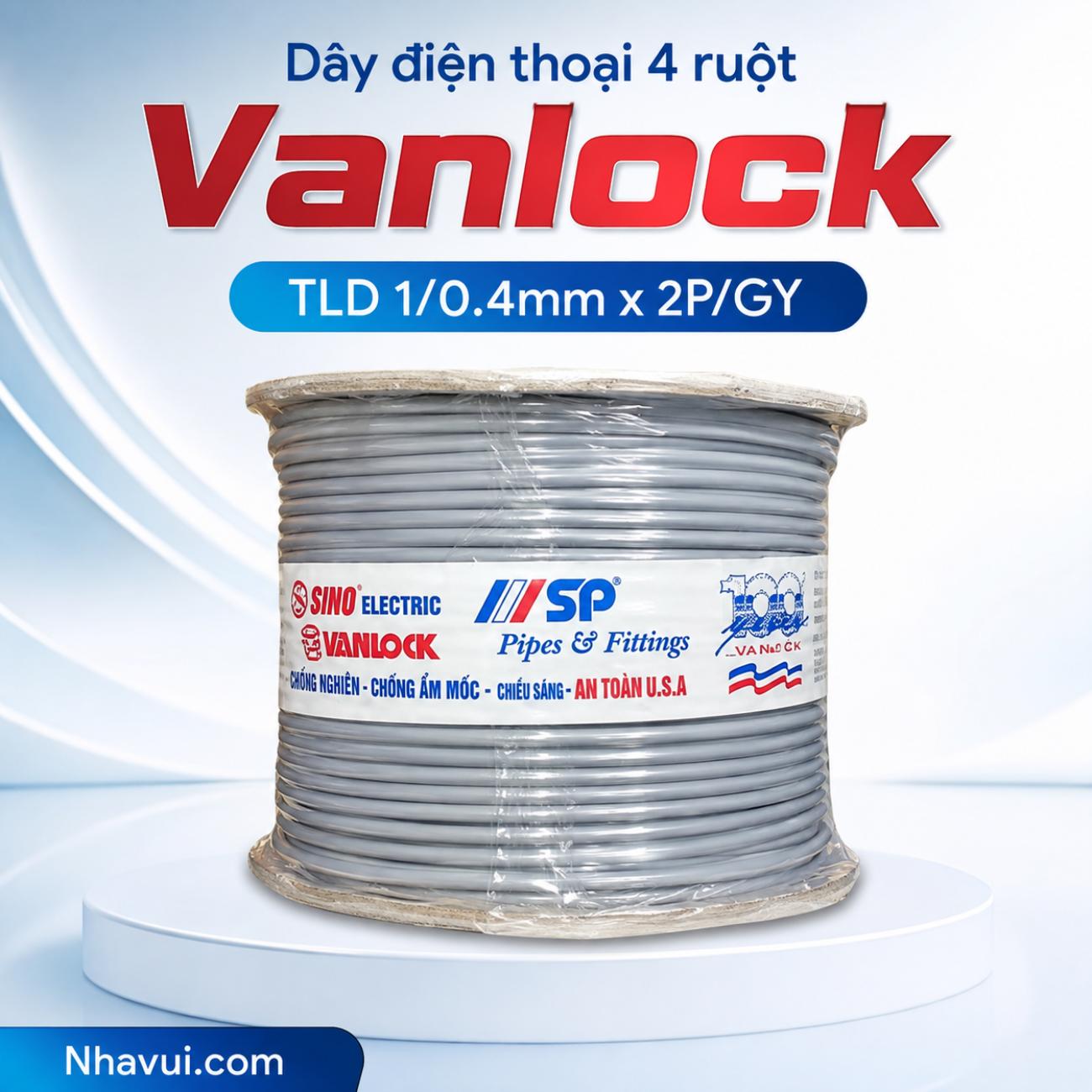 Dây điện thoại Sino – Vanlock 4 ruột, 8 ruột