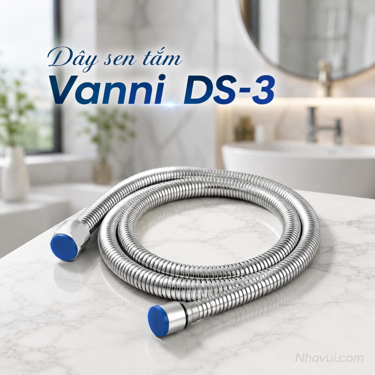 Dây sen tắm Vanni DS-3 inox đuôi ren đồng