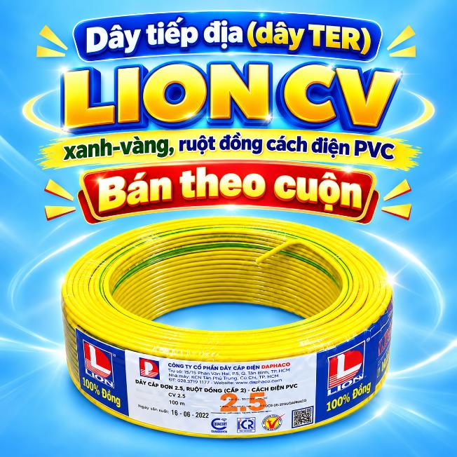 Dây tiếp địa (dây TER) LION CV – Cuộn 100m