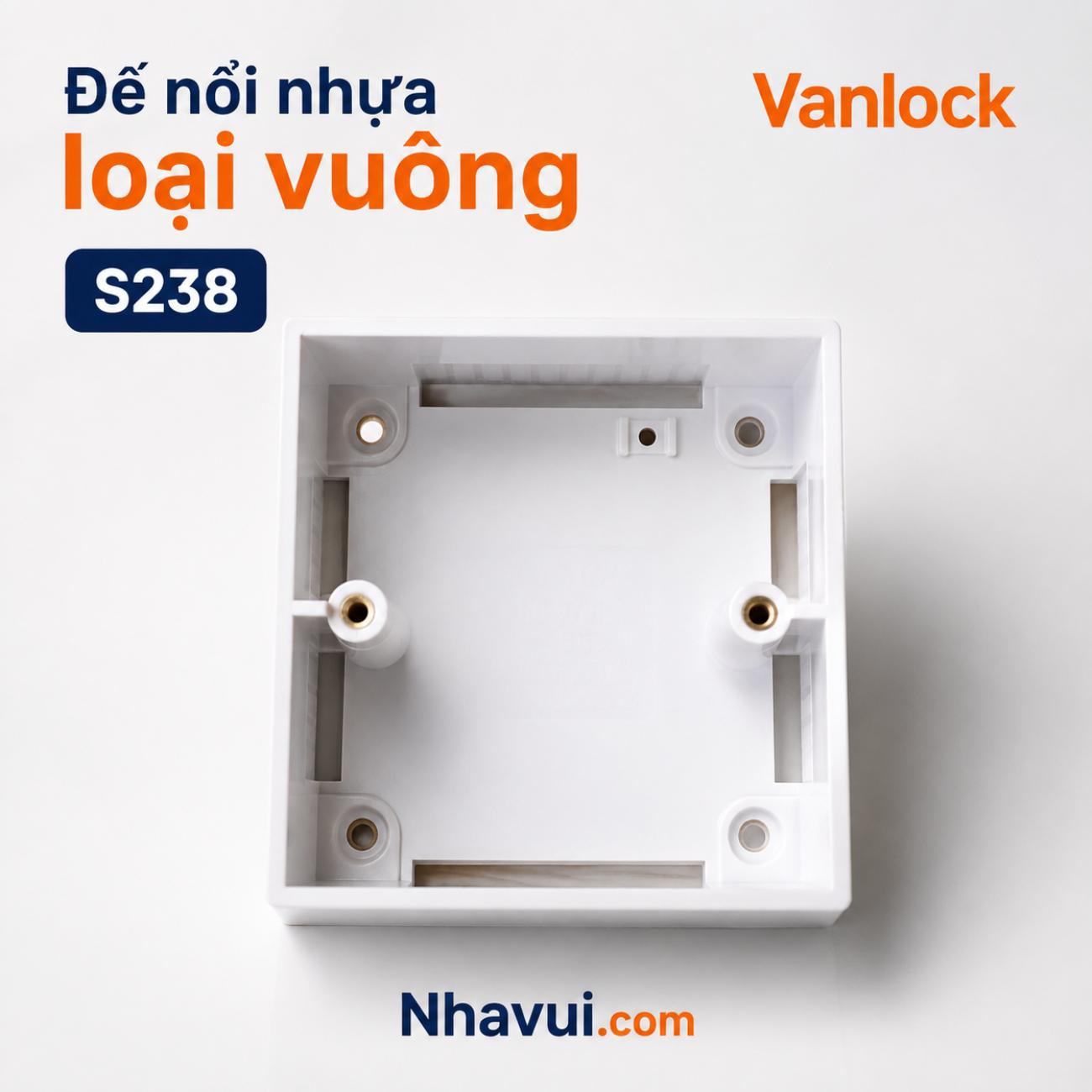 Đế nổi nhựa loại vuông Sino S238