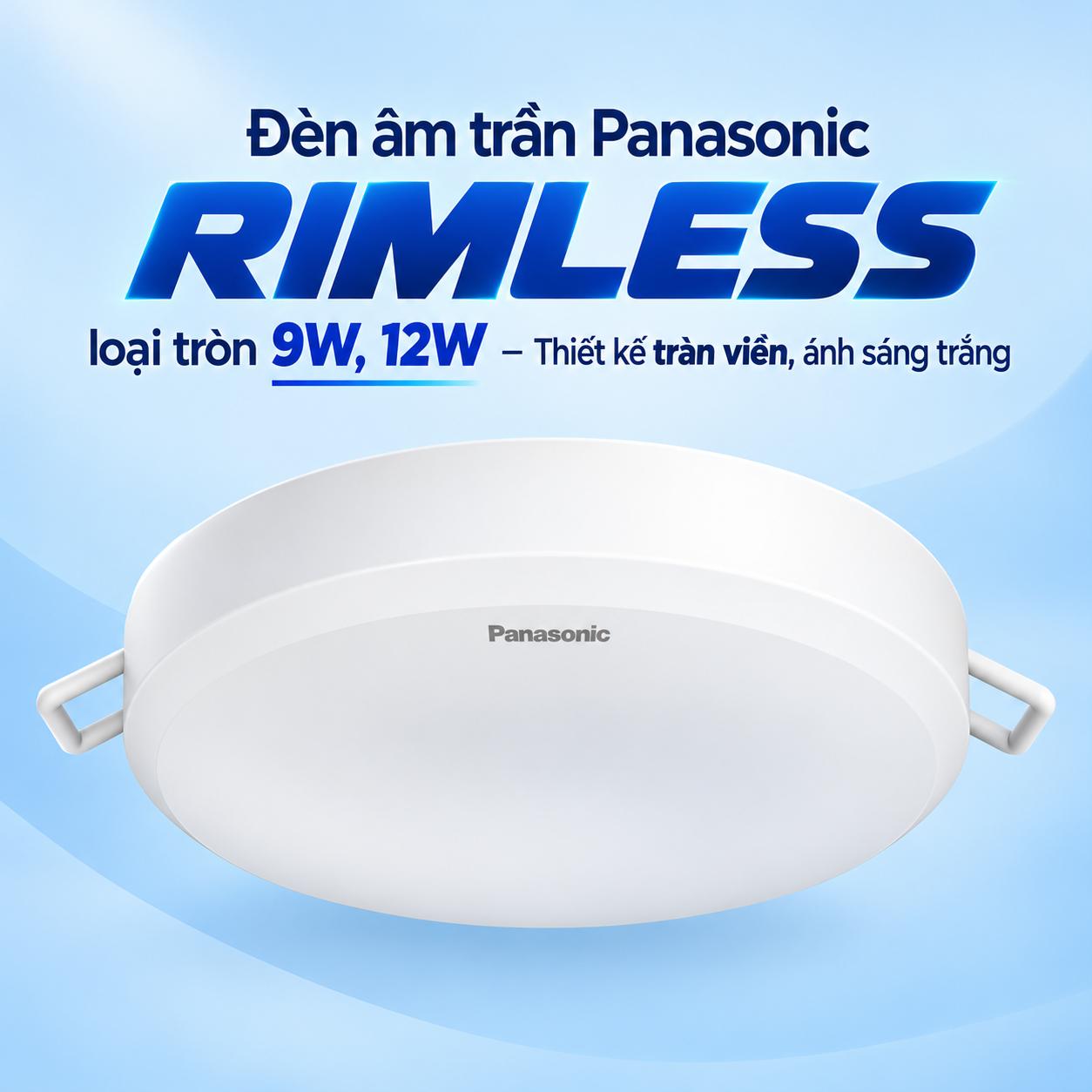 Đèn âm trần Panasonic RIMLESS loại tròn