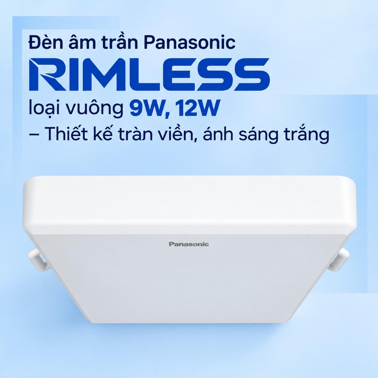 Đèn âm trần Panasonic RIMLESS loại vuông