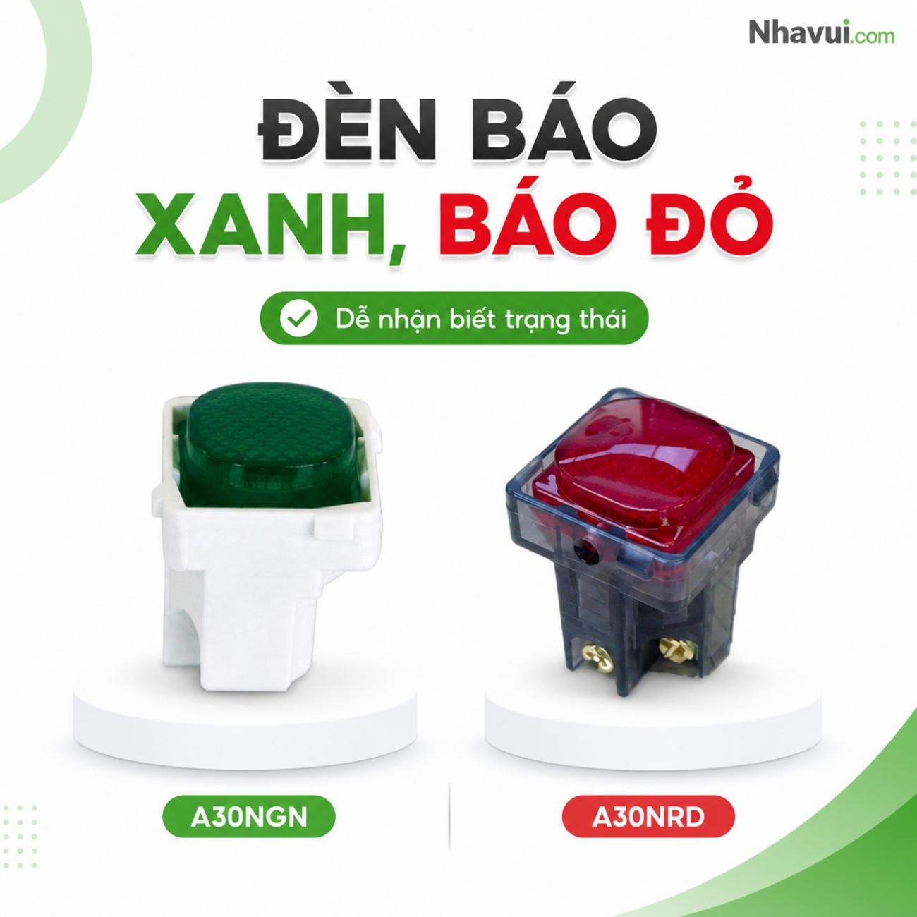 Đèn báo xanh, đèn báo đỏ MPE A30NGN – A30NRD