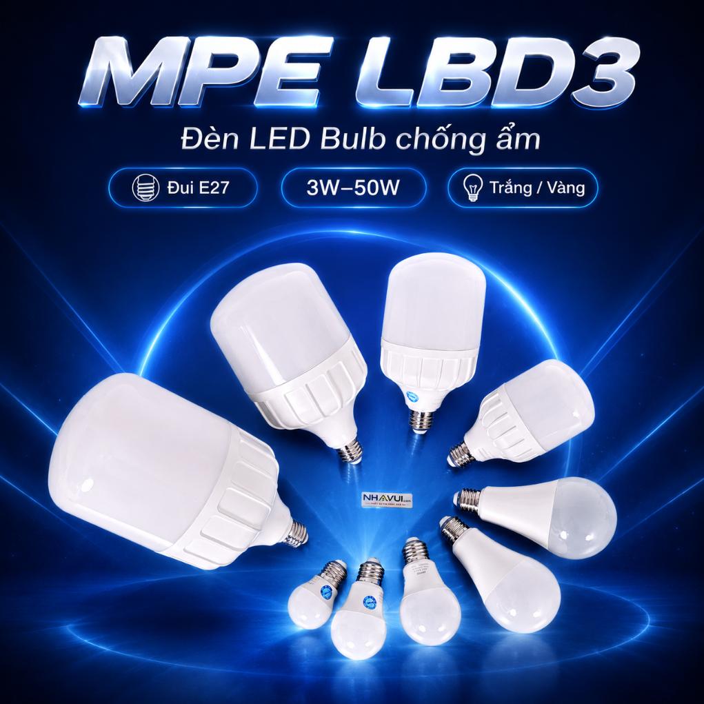 Đèn LED Bulb chống ẩm MPE LBD3 E27