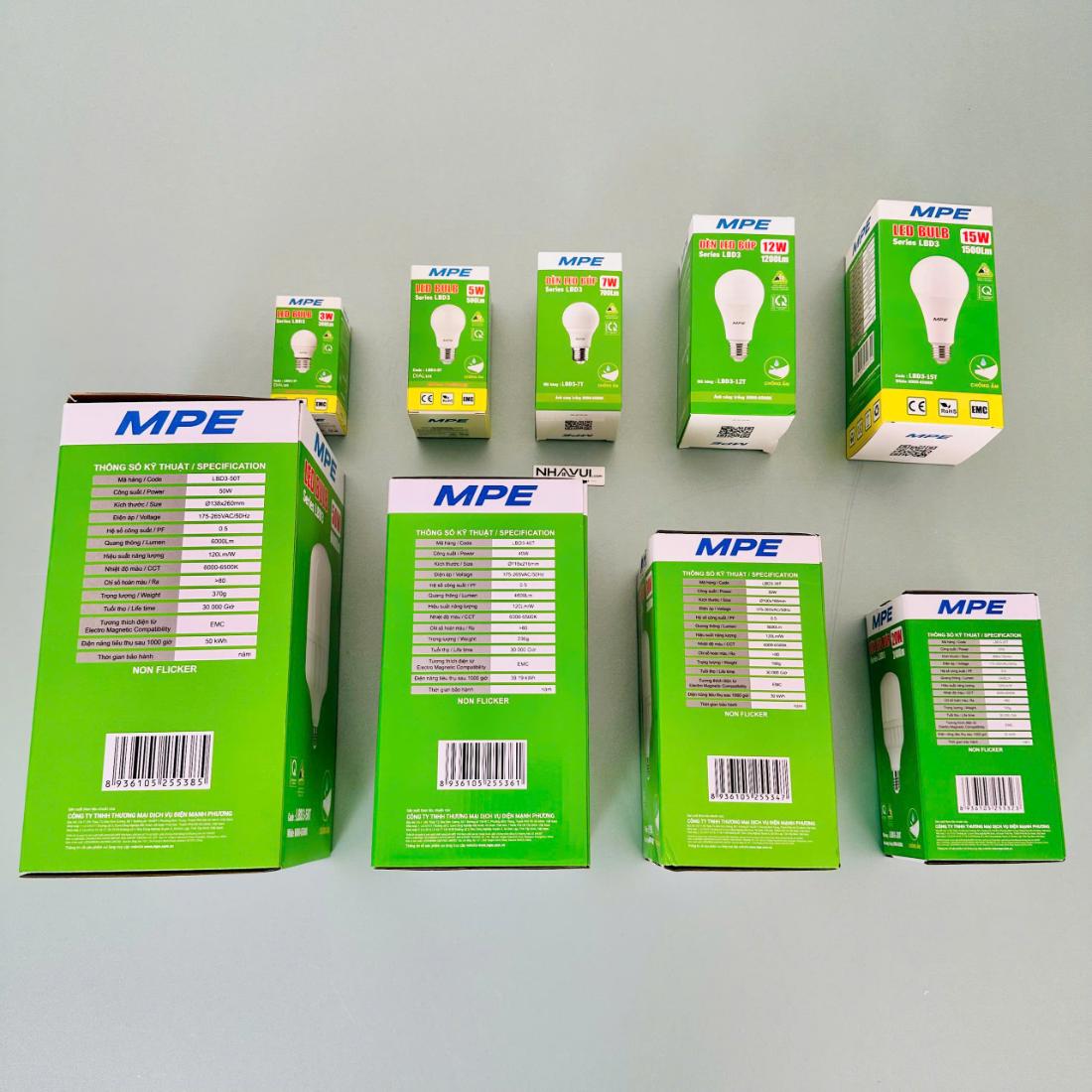 Đèn LED Bulb chống ẩm MPE LBD3 E27