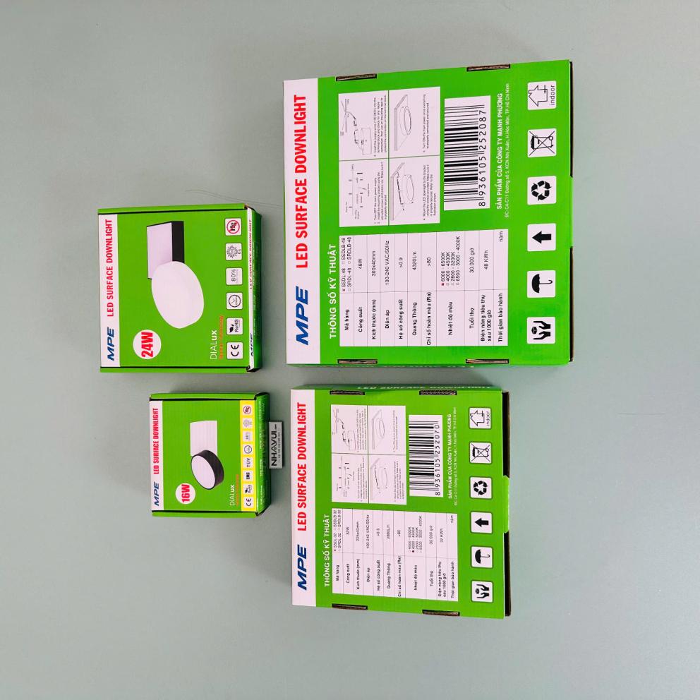 Đèn LED ốp nổi tràn viền MPE Seri SSDL mặt vuông