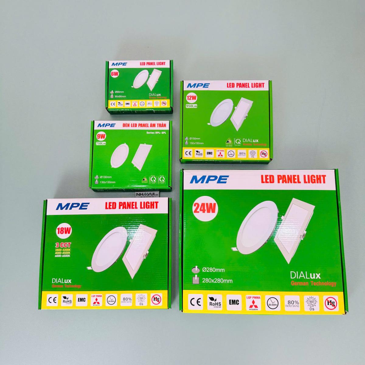 Đèn LED Panel âm trần mặt tròn MPE Seri RPL