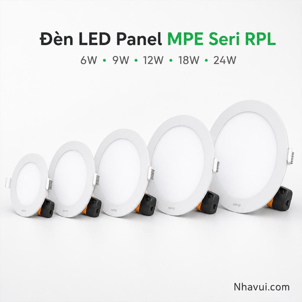 Đèn LED Panel âm trần MPE Seri RPL size nhỏ 6W 9W 12W 18W 24W