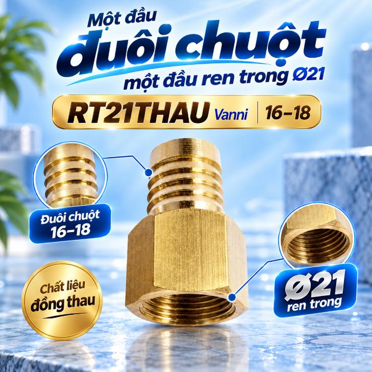 Đuôi chuột RT21 Vanni 16–18 đồng thau