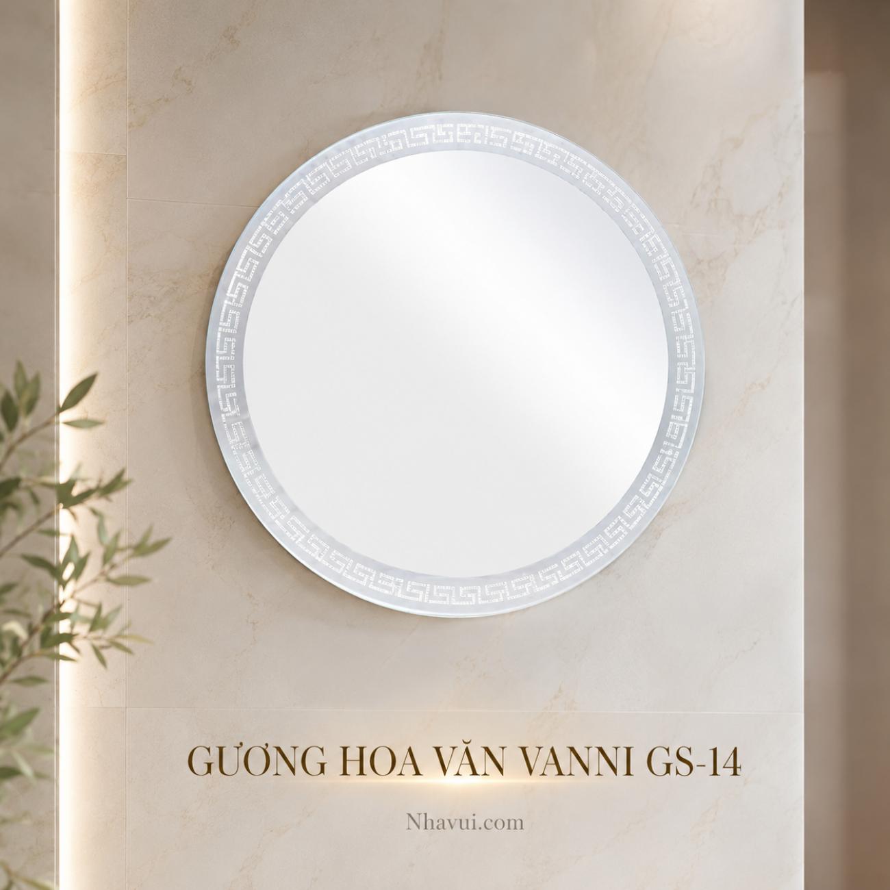 Gương hoa văn Vanni GS-14 60 x 60cm