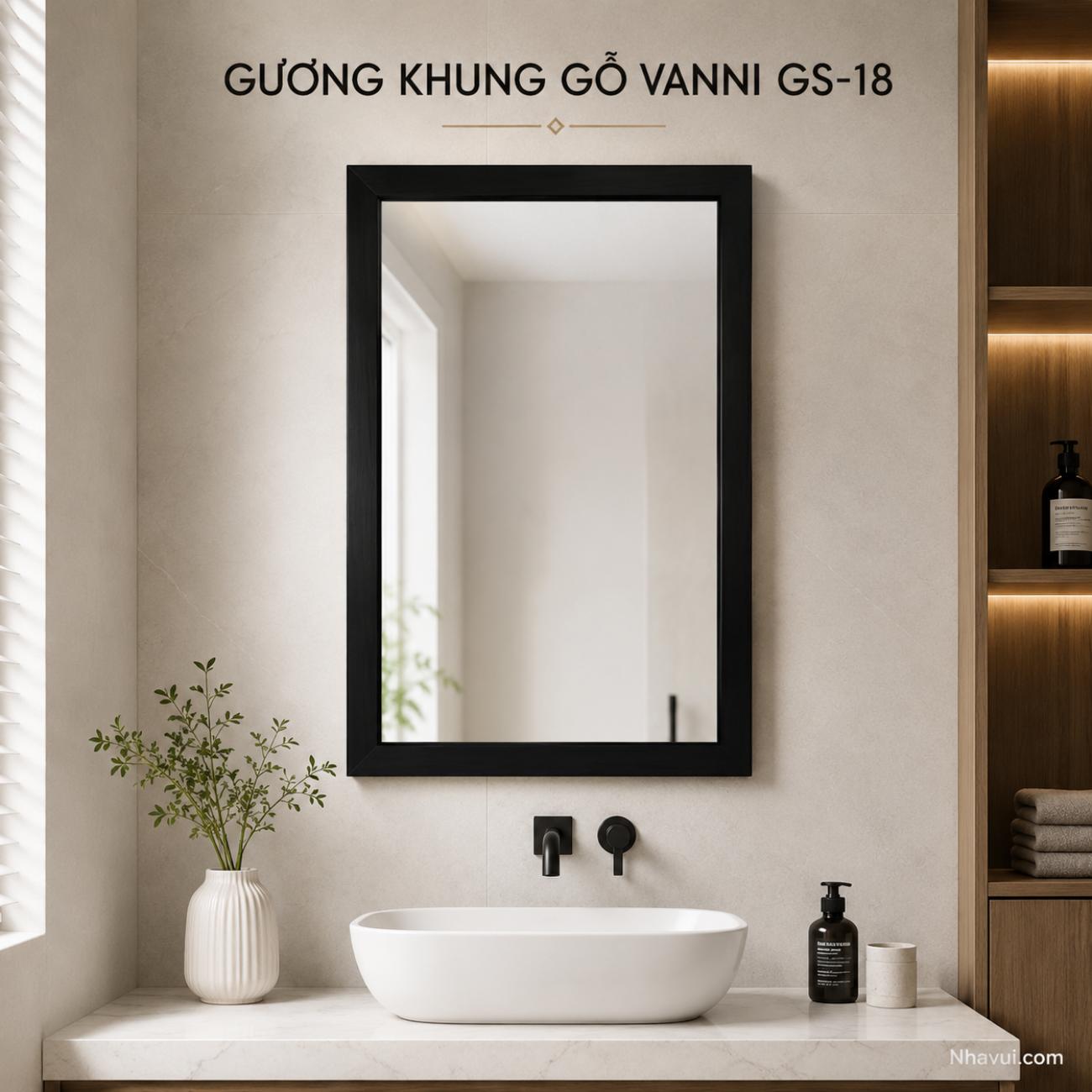 Gương khung gỗ Vanni GS-16/GS-17/GS-18/GS-19 50 x 70cm