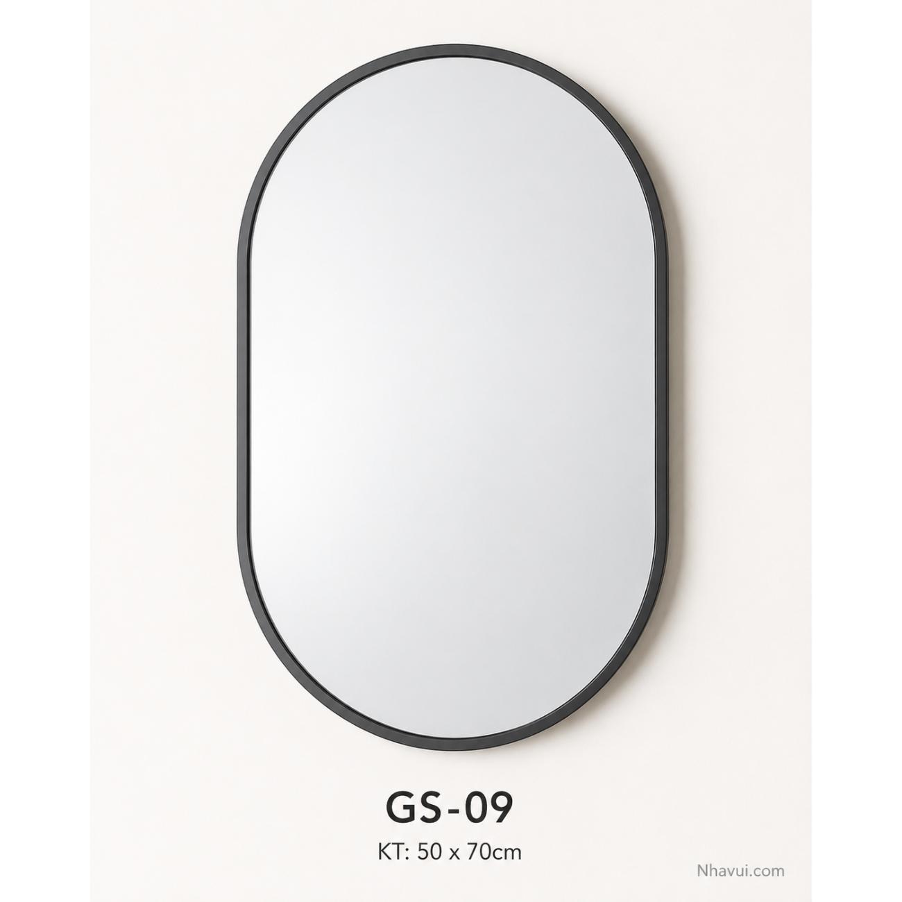 Gương viền nhôm Vanni GS-09/GS-10 50 x 70cm