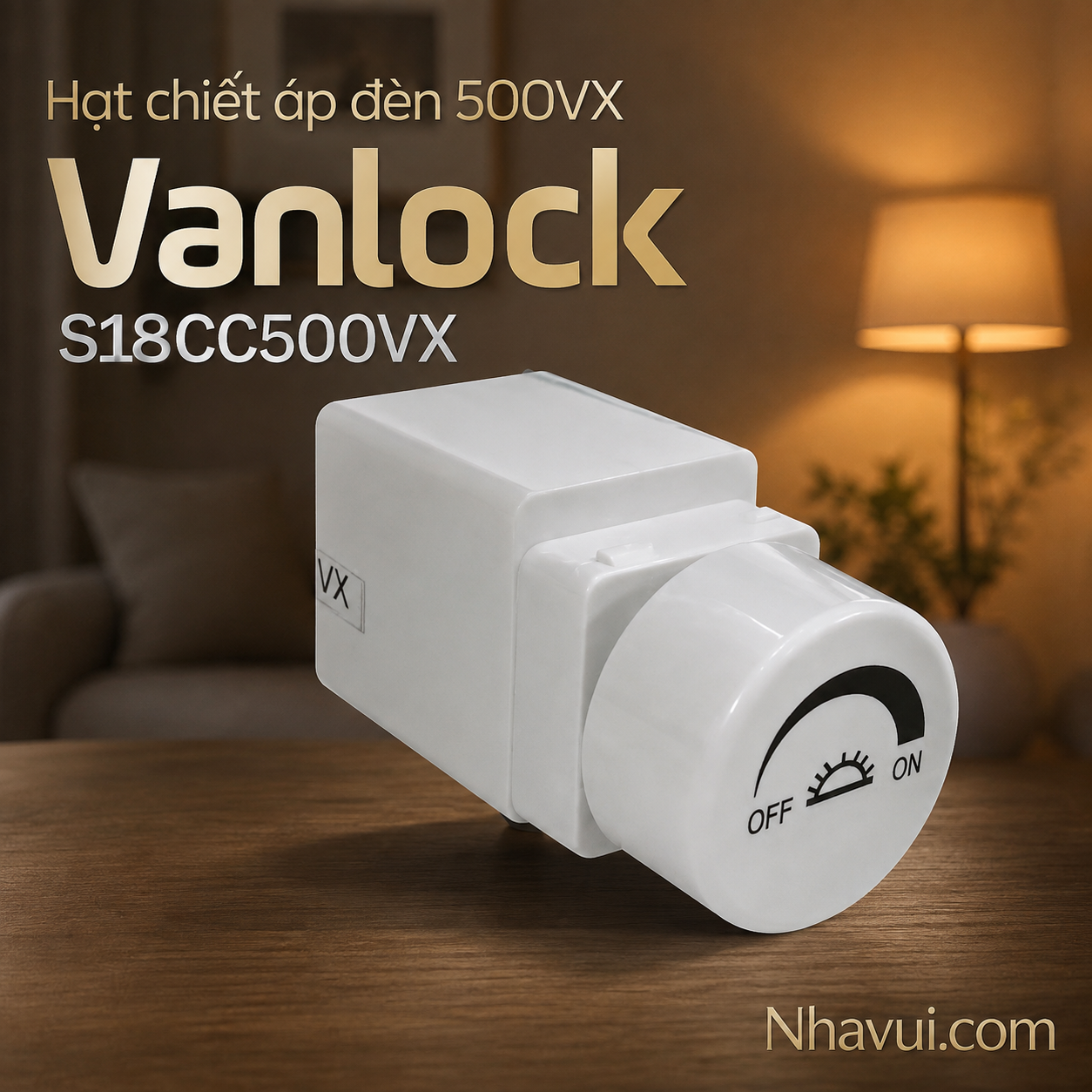 Hạt chiết áp đèn 500VX Sino S18CC500VX