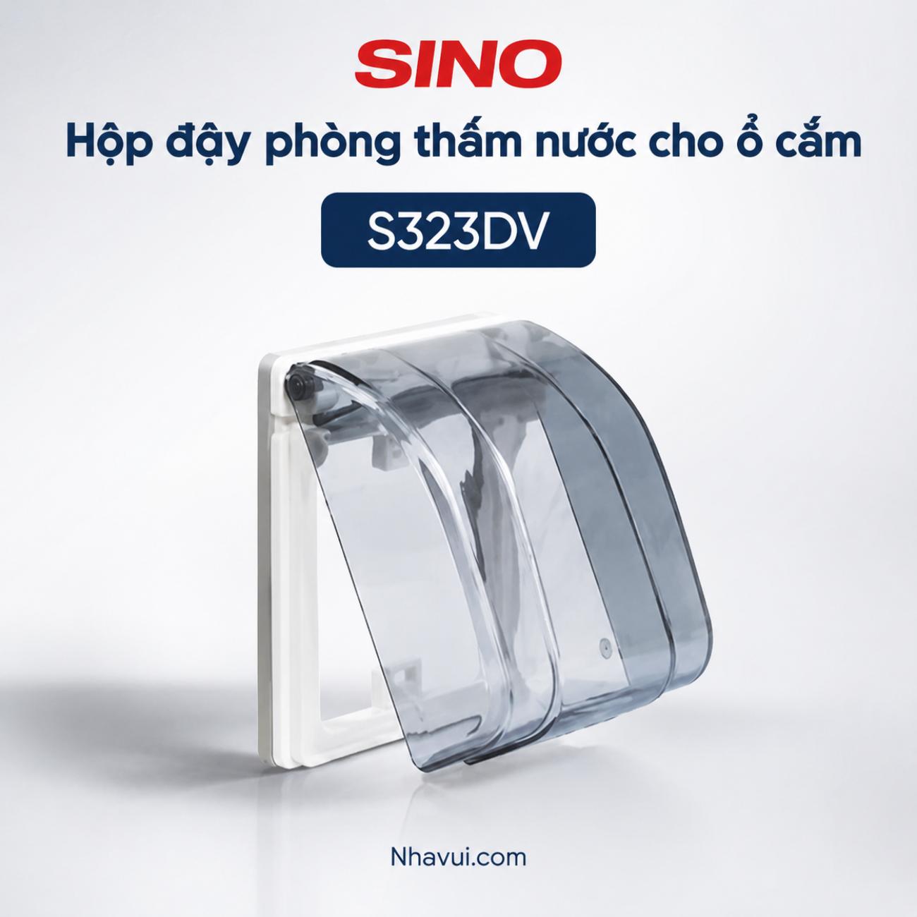 Hộp đậy phòng thấm nước cho mặt công tắc vuông Sino S323DV