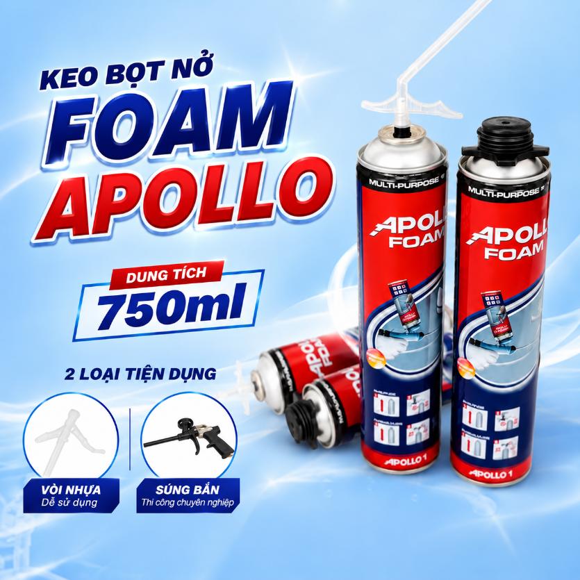 Keo bọt nở Foam Apollo 750ml