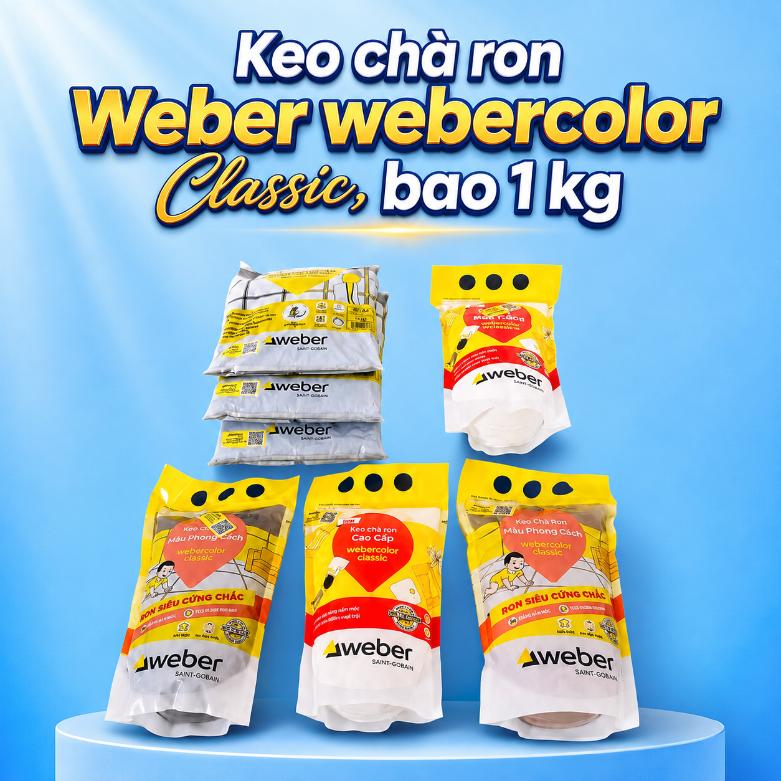 Keo chà ron Weber webercolor Classic, bao 1 kg
