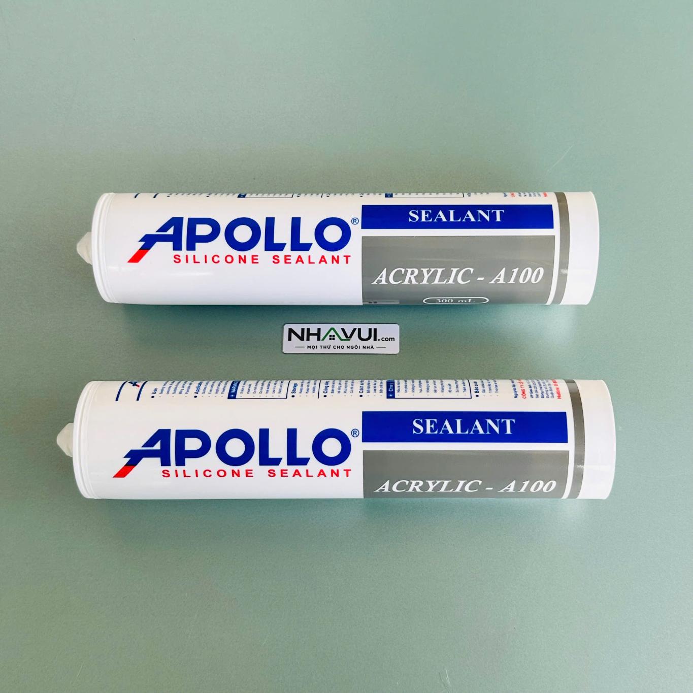 Keo trám Acrylic Apollo A100 màu trắng xám 300 mL