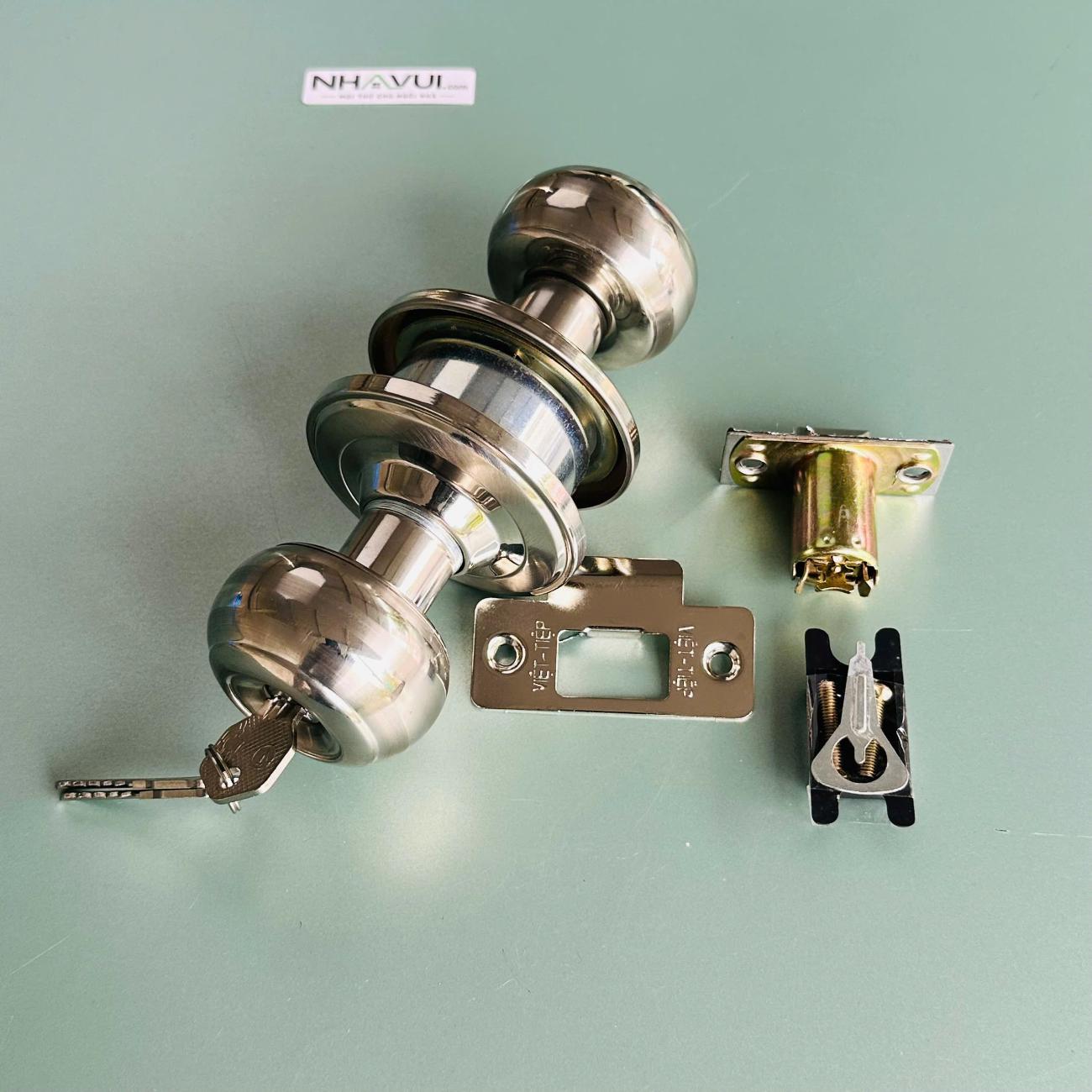 Khóa tay nắm tròn inox Việt Tiệp 04207