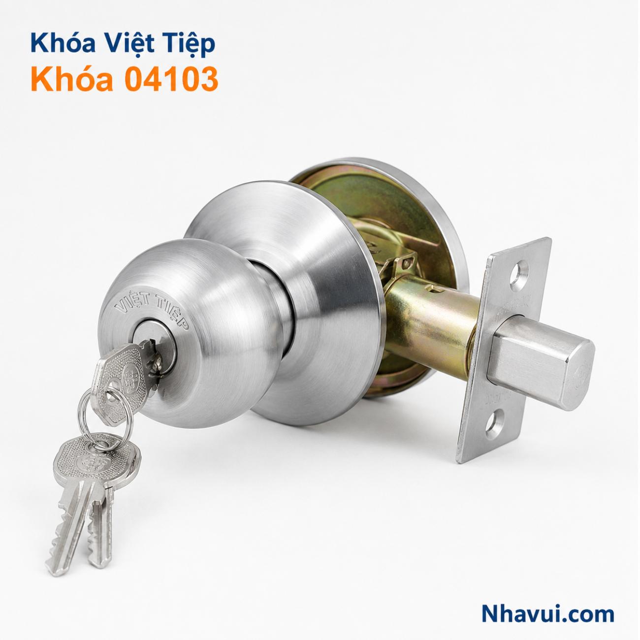Khóa tay nắm tròn Việt Tiệp 04103